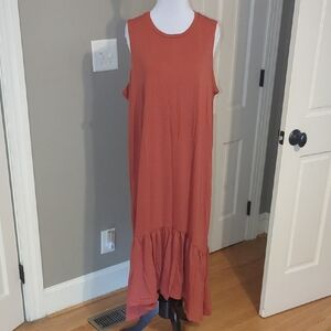 Caslon Sleeveless Maxi Dress in Warm Rust